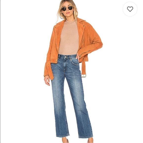 NWT BLUE Free People Drapey Suede Moto Jacket Large - Picture 12 of 16